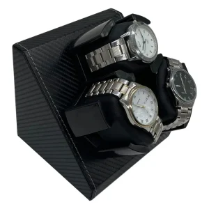 Remontoir de montre pour montres automatiques, 3 emplacements en cuir PU, remontage automatique, alimentation USB. 1